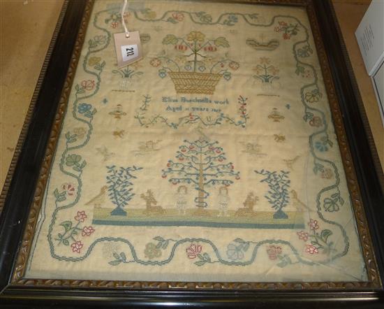Regency sampler by Eliza Buschnell, 1817(-)